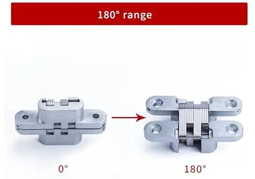 LYANG Hidden Door Hinge, Stainless Steel, Silver, 6cm (2.36in) | Concealed Barrel Hinge for Wooden Boxes & Cabinets thumbnail 6