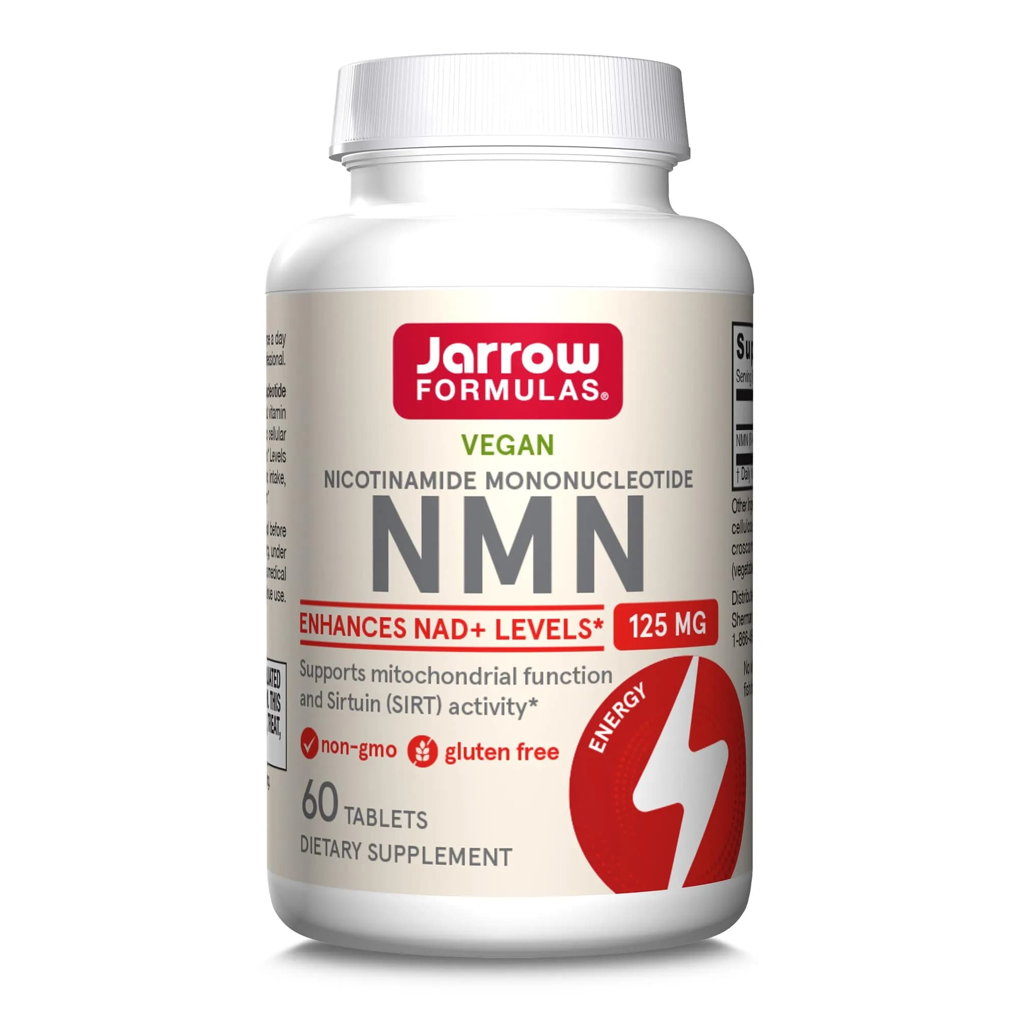 Jarrow Vegan NMN 125 mg | NAD+ Precursor for Healthy Aging & Energy
