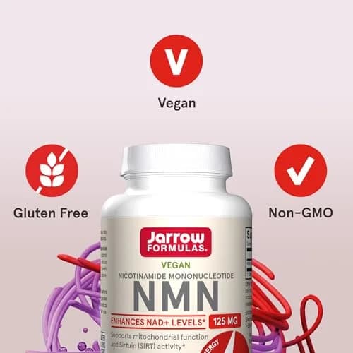 Jarrow Vegan NMN 125 mg | NAD+ Precursor for Healthy Aging & Energy thumbnail 4