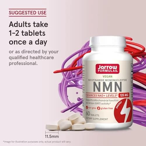 Jarrow Vegan NMN 125 mg | NAD+ Precursor for Healthy Aging & Energy thumbnail 6