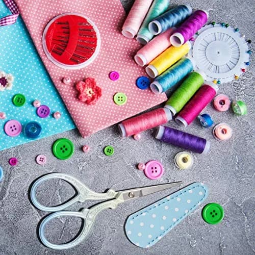 Hisuper Embroidery Scissors Set with Leather Sheaths 9.1 cm (3.6 inch) | Sharp Stainless Steel Craft Shears thumbnail 6