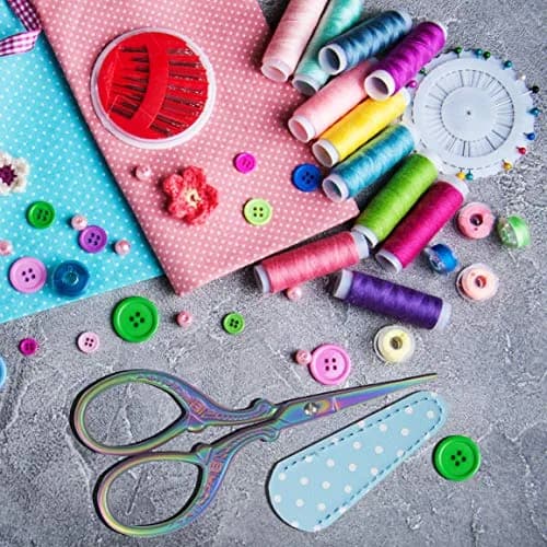 Hisuper 3.6 inch Embroidery Scissors for Sewing, Crafting, Leather Sheath | Ambidextrous Stainless Steel thumbnail 6