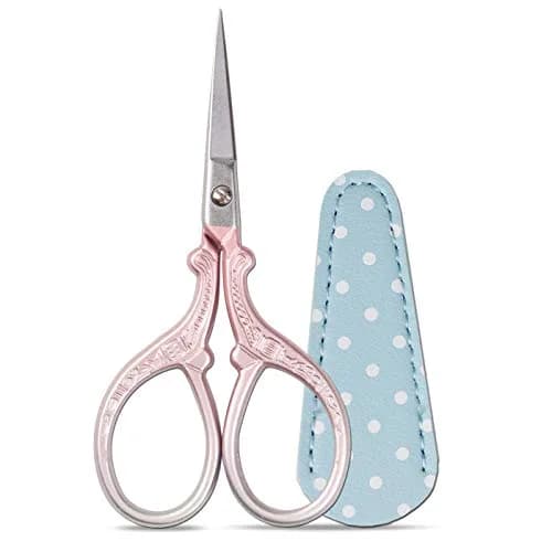 Hisuper Embroidery Scissors Stainless Steel Sharp 3.6 inch (9.1 cm) with Leather Cover thumbnail 1