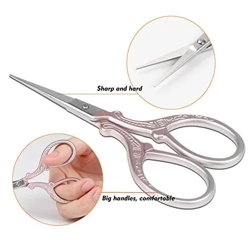 Hisuper Embroidery Scissors Stainless Steel Sharp 3.6 inch (9.1 cm) with Leather Cover thumbnail 3