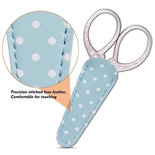 Hisuper Embroidery Scissors Stainless Steel Sharp 3.6 inch (9.1 cm) with Leather Cover thumbnail 4