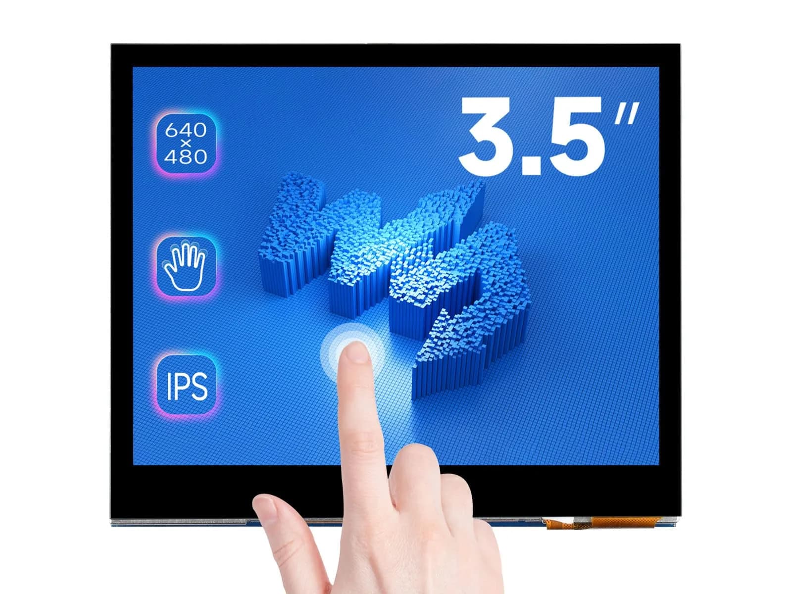 waveshare 3.5inch Capacitive Touch Screen LCD for Raspberry Pi | 640×480 IPS Low Power — 3.5inch DPI LCD