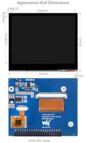 waveshare 3.5inch Capacitive Touch Screen LCD for Raspberry Pi | 640×480 IPS Low Power thumbnail 7