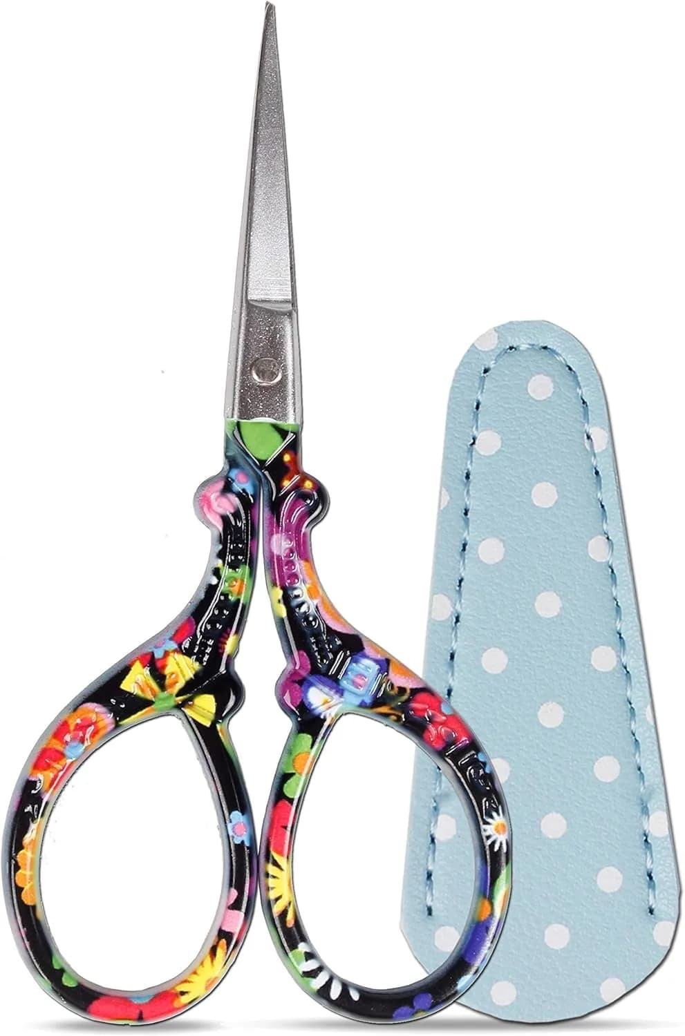Hisuper 3.6 inch Embroidery Scissors with Leather Sheath | Vintage Crafting Tool - main product image