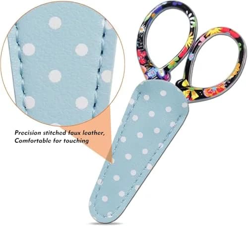 Hisuper 3.6 inch Embroidery Scissors with Leather Sheath | Vintage Crafting Tool thumbnail 4
