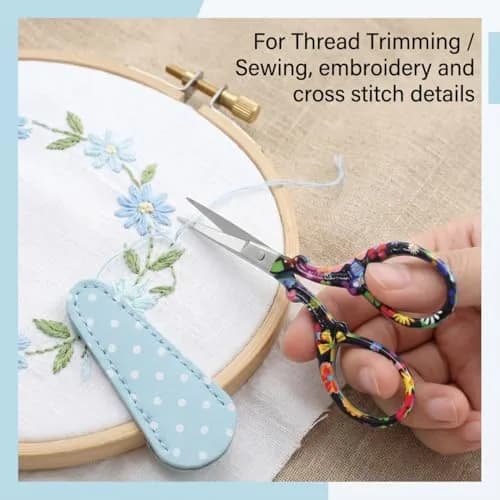 Hisuper 3.6 inch Embroidery Scissors with Leather Sheath | Vintage Crafting Tool thumbnail 7