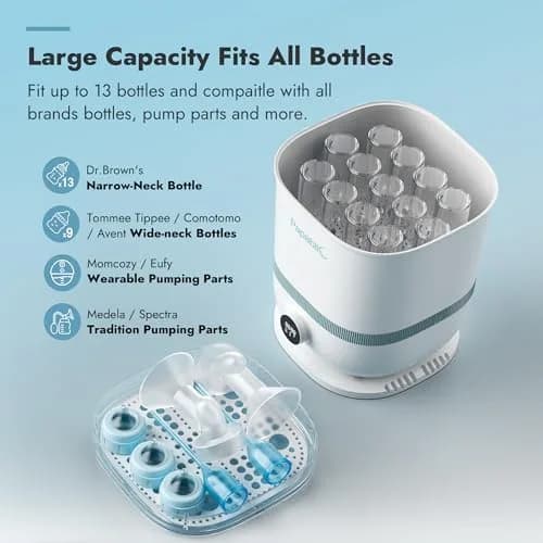 Papablic Bottle Sterilizer and Dryer Pro Max 13 Bottles Large Capacity | 5-in-1 Baby Care Device thumbnail 5