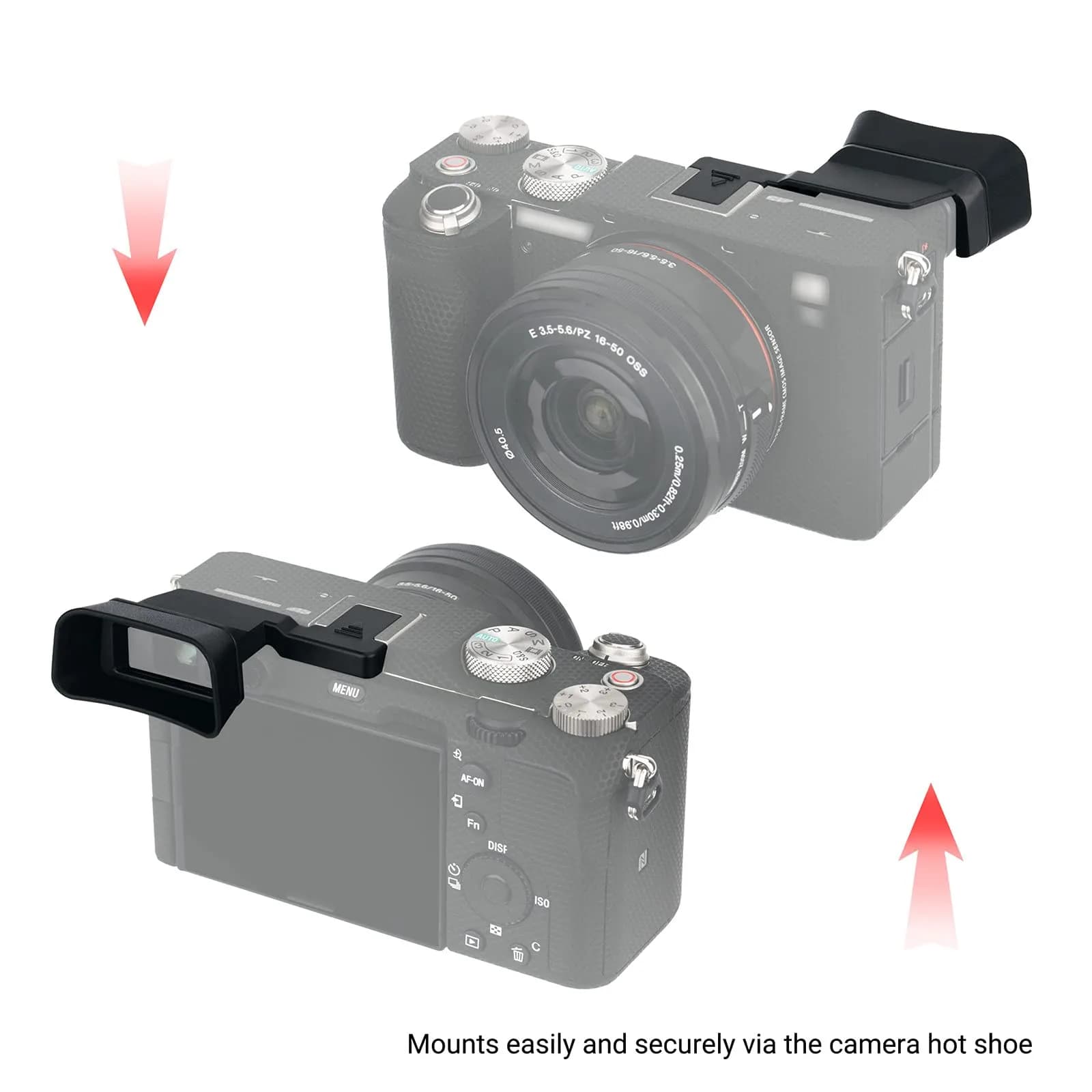 Kiorafoto Extended Eyecup for Sony Alpha A7C Camera | Protects Viewfinder from Impact & Light - view 6