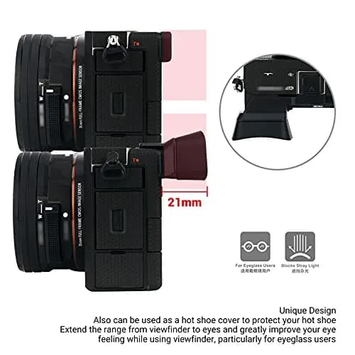 Kiorafoto Extended Eyecup for Sony Alpha A7C Camera | Protects Viewfinder from Impact & Light thumbnail 2