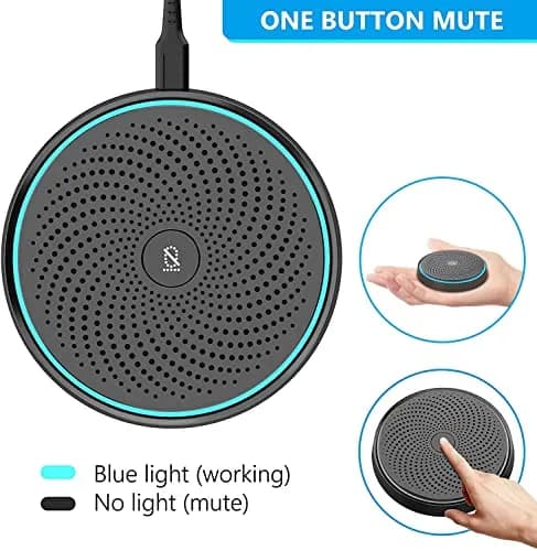 ANSTEN Conference USB Microphone, Omnidirectional Condenser PC Mic with Mute Function | 50g (1.76oz) thumbnail 6