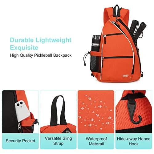 Sucipi Pickleball Bag for Men & Women,Convertible Backpack with Fence Hook | Water-Resistant Nylon, Large Capacity, Dual Carry Modes thumbnail 4