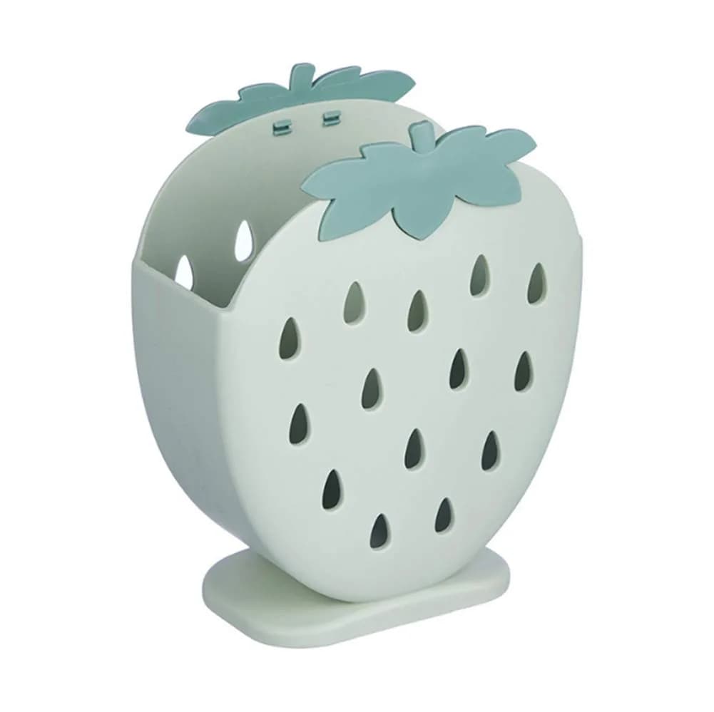 AKOAK Strawberry Chopsticks Stand 14.3cm (5.63 inch) | Kitchen Utensil Organizer with Fast Drainage