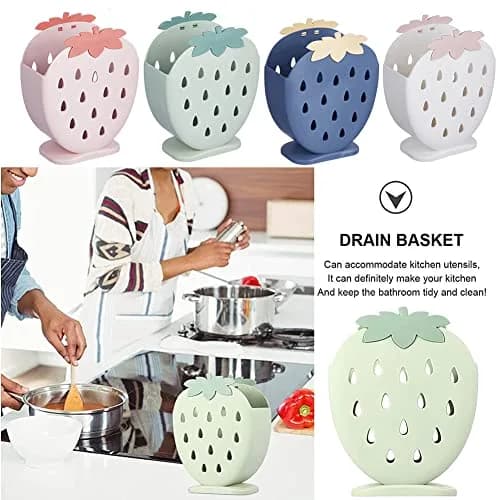 AKOAK Strawberry Chopsticks Stand 14.3cm (5.63 inch) | Kitchen Utensil Organizer with Fast Drainage thumbnail 8