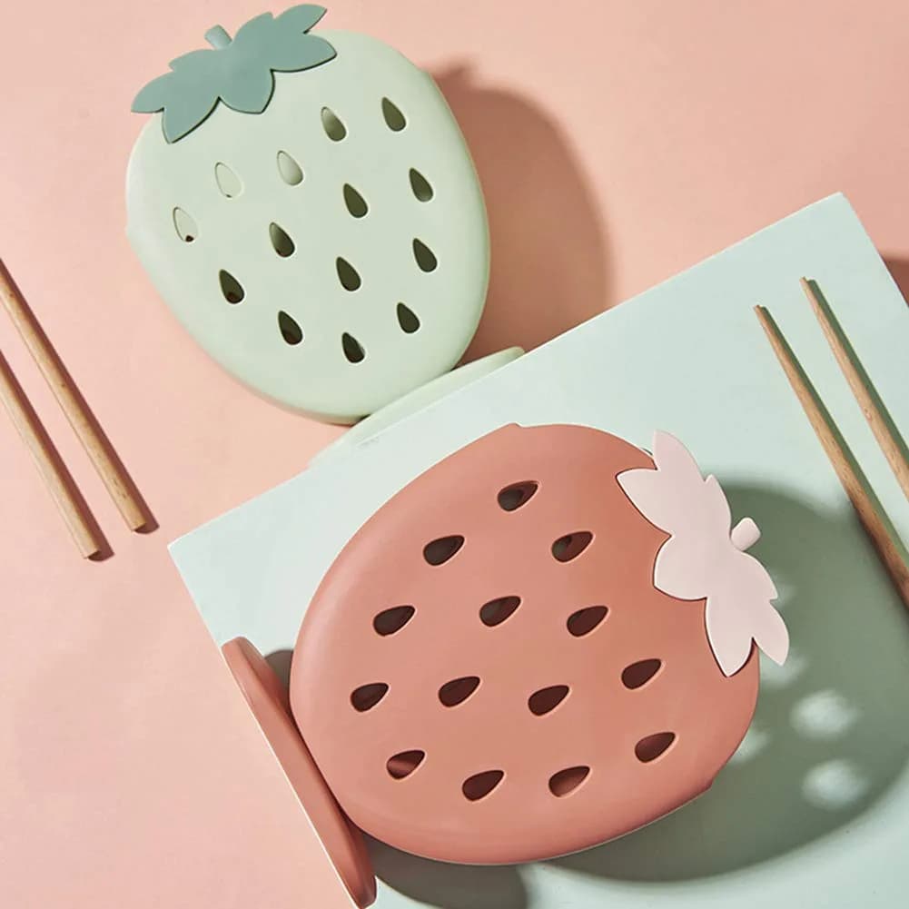 AKOAK Strawberry Chopsticks Stand 14.3cm (5.63 inch) | Kitchen Utensil Organizer with Fast Drainage - view 2