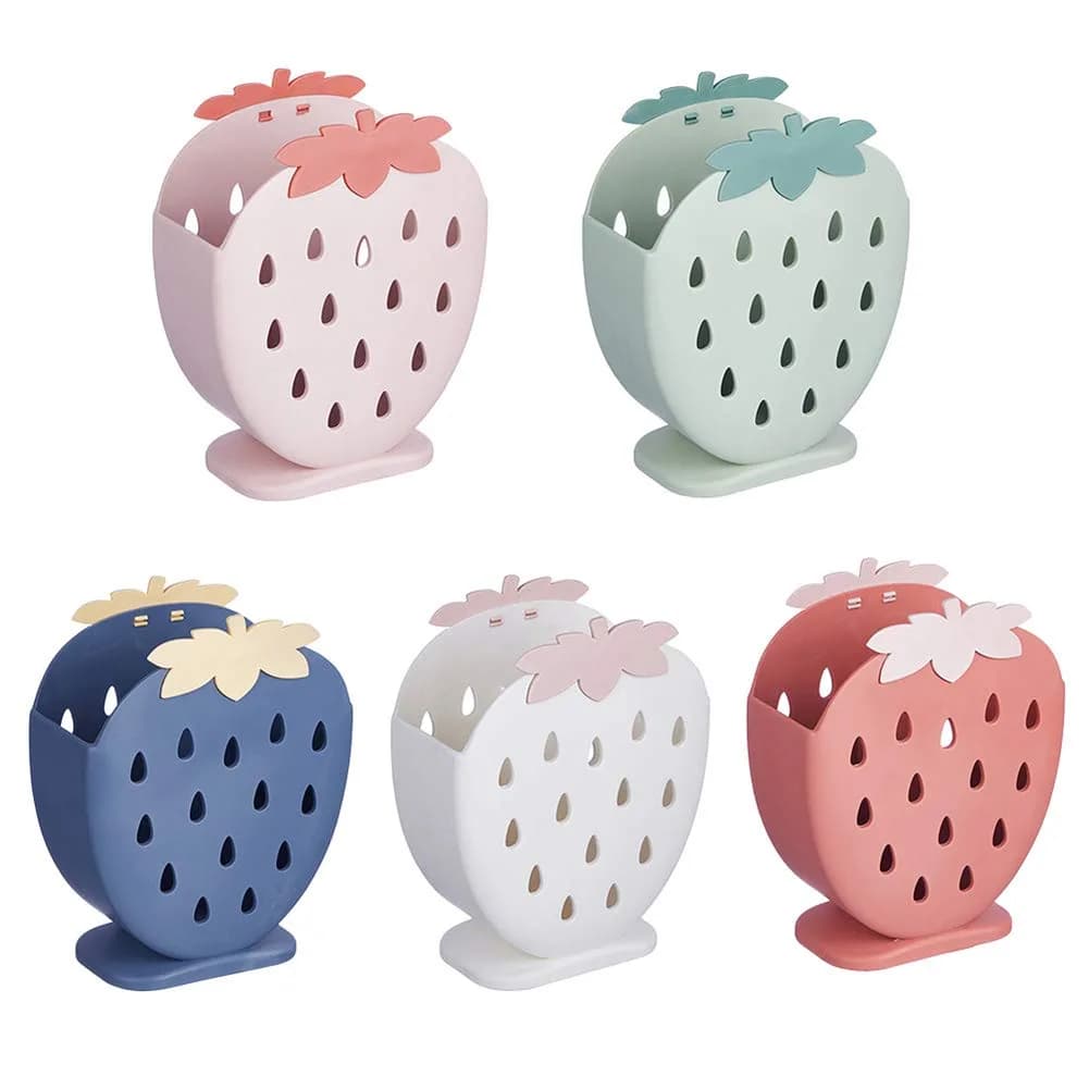 AKOAK Strawberry Chopsticks Stand Cutlery Holder 14.3cm (5.63 inch) | Dries Utensils Fast - view 6