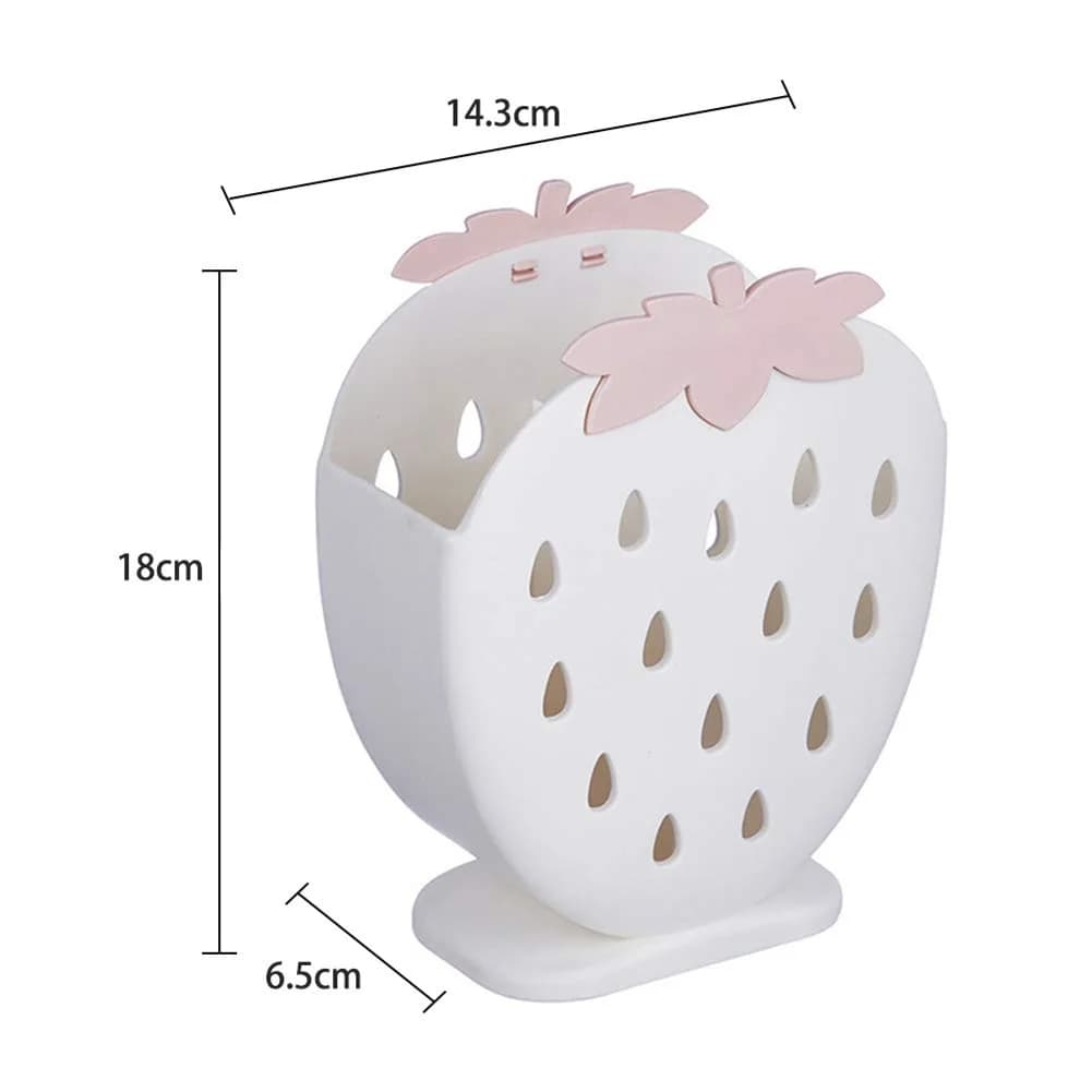 AKOAK Strawberry Chopsticks Stand Cutlery Holder 14.3cm (5.63 inch) | Dries Utensils Fast - view 9