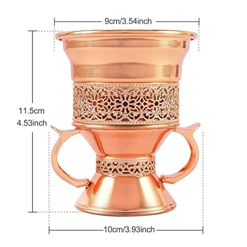 HOCUROAY Metal Frankincense Resin Incense Burner Rose Gold | Durable, Portable & Elegant for Yoga, Spa & Aromatherapy thumbnail 5