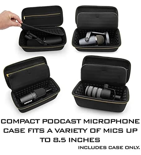 CASEMATIX Studio Hard Shell Case for Rode PodMic, Shure SM7B & Large Podcast Mics - Turquoise (25.6cm x 13.7cm x 10.2cm) thumbnail 6