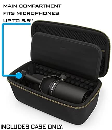 CASEMATIX Studio Hard Shell Case for Rode PodMic, Shure SM7B & Large Podcast Mics - Turquoise (25.6cm x 13.7cm x 10.2cm) thumbnail 2