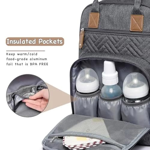iniuniu Baby Diaper Backpack 2 Piece Set Waterproof Large Capacity for Moms Dads thumbnail 2