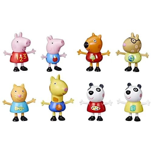 Peppa Pig School Classroom Toy Figures 8-Pack | Preschool Playset with 8 Articulated Characters thumbnail 1