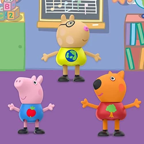 Peppa Pig School Classroom Toy Figures 8-Pack | Preschool Playset with 8 Articulated Characters thumbnail 5