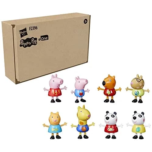 Peppa Pig School Classroom Toy Figures 8-Pack | Preschool Playset with 8 Articulated Characters thumbnail 6