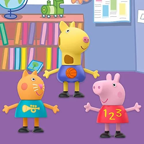 Peppa Pig School Classroom Toy Figures 8-Pack | Preschool Playset with 8 Articulated Characters thumbnail 4