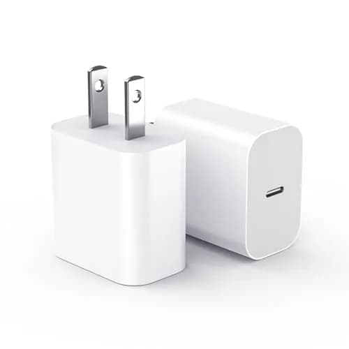 BSTOEM USB-C Charger Block for iPhone 18 & iPad Pro | Fast 20W Power Adapter (2 Pack, White) thumbnail 1