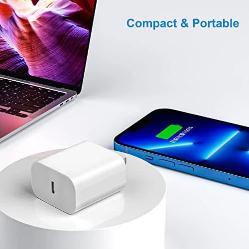 BSTOEM USB-C Charger Block for iPhone 18 & iPad Pro | Fast 20W Power Adapter (2 Pack, White) thumbnail 5