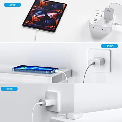BSTOEM USB-C Charger Block for iPhone 18 & iPad Pro | Fast 20W Power Adapter (2 Pack, White) thumbnail 6