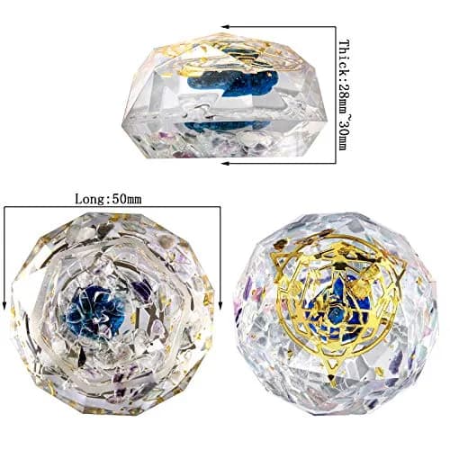 mookaitedecor Fluorite Star of David Symbol Orgone Pocket Stone | Spiritual Decor & Good Luck Charm (70-120 chars) thumbnail 2