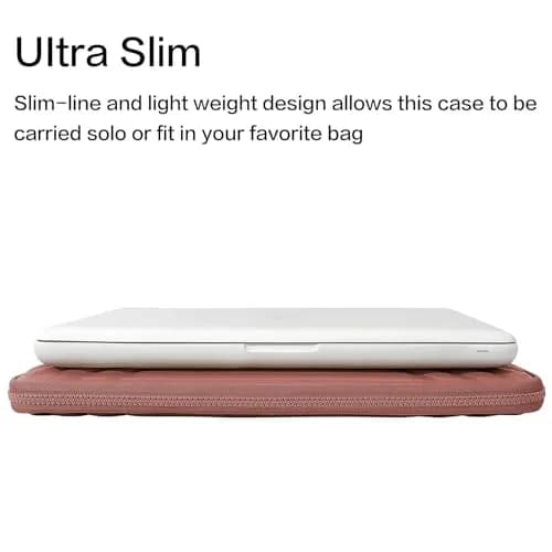 DOMISO 15.6 Inch Shockproof Waterproof Laptop Sleeve with Handle | Lightweight Soft EVA Tablet Case for 15.6" Laptops in Pink thumbnail 4