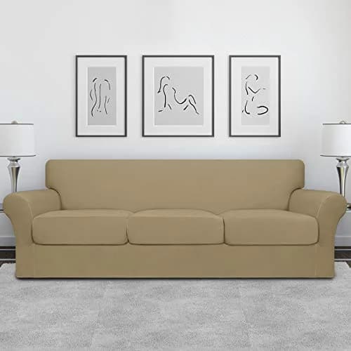 Easy-Going 4 Pieces Oversized Stretch Couch Cover for Dogs | Washable & Elastic Protection (100-120 chars) thumbnail 2
