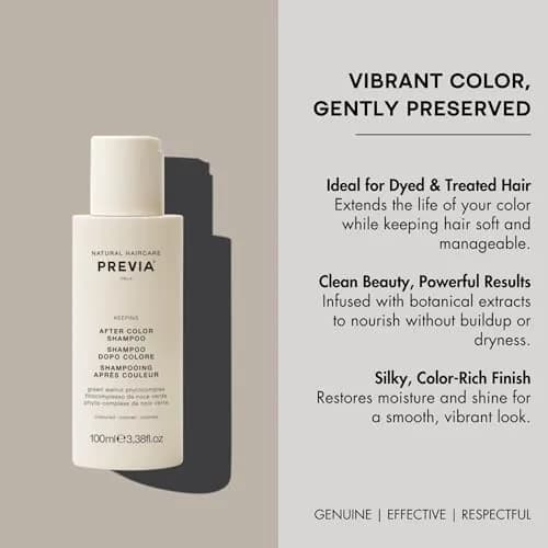PREVIA Keeping After Color Protective Shampoo 100ml | Vegan, Sulfate-Free, Paraben-Free for Color Treated Hair thumbnail 4