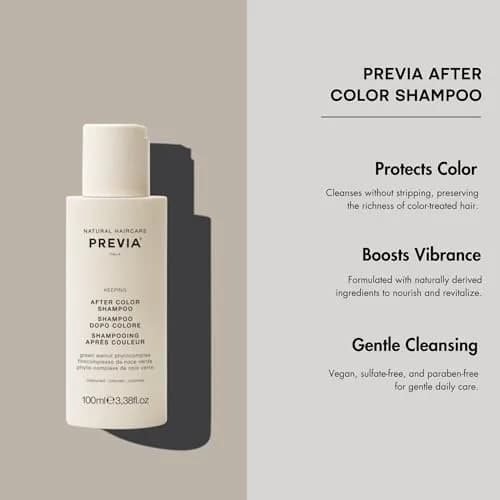PREVIA Keeping After Color Protective Shampoo 100ml | Vegan, Sulfate-Free, Paraben-Free for Color Treated Hair thumbnail 2