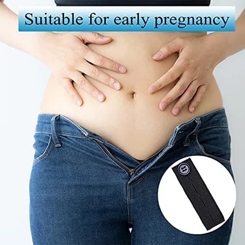 J.CARP Elastic Button Extenders for Men and Women | Adjustable Waist Extenders for Pants & Jeans (Black) thumbnail 4