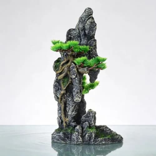 Saim Tall Aquarium Decor Artificial Mountain View Stone 18x9x35cm | Natural Environment for Fish thumbnail 4
