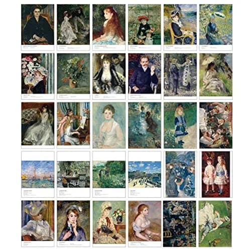 HOSTEESSCHOICE Pierre Auguste Renoir Art Postcards 10.16 cm x 15.24 cm (4 x 6 Inches) | 30 Famous Paintings Variety Pack thumbnail 1