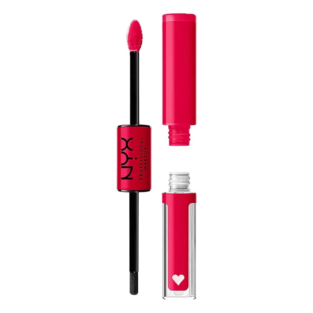 NYX PROFESSIONAL MAKEUP Shine Loud Liquid Lipstick with Clear Lip Gloss - On A Mission (Blue Red) 7ml (0.24 Fl Oz) | 16hr No Transfer Wear - main product image