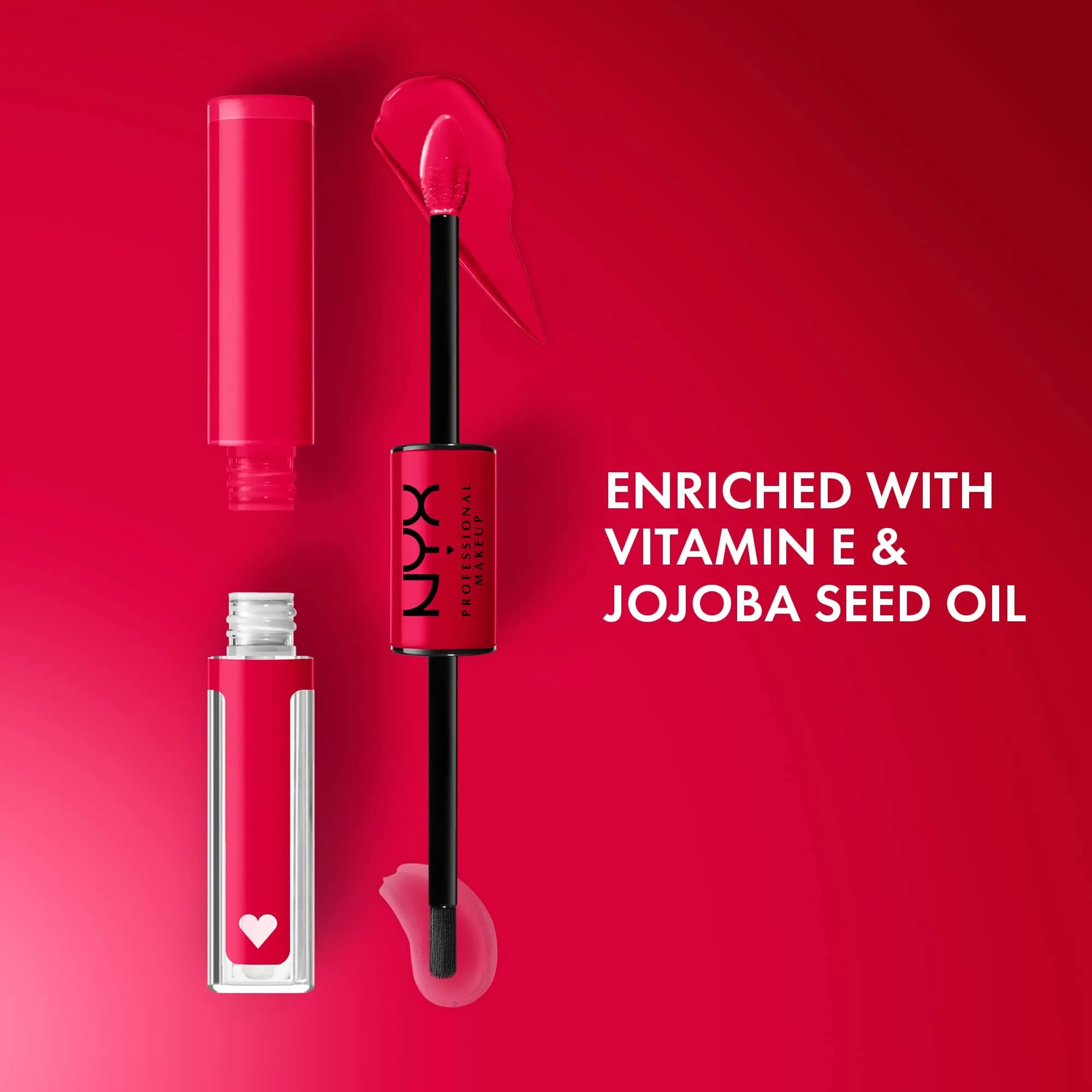 NYX PROFESSIONAL MAKEUP Shine Loud Liquid Lipstick with Clear Lip Gloss - On A Mission (Blue Red) 7ml (0.24 Fl Oz) | 16hr No Transfer Wear - view 2