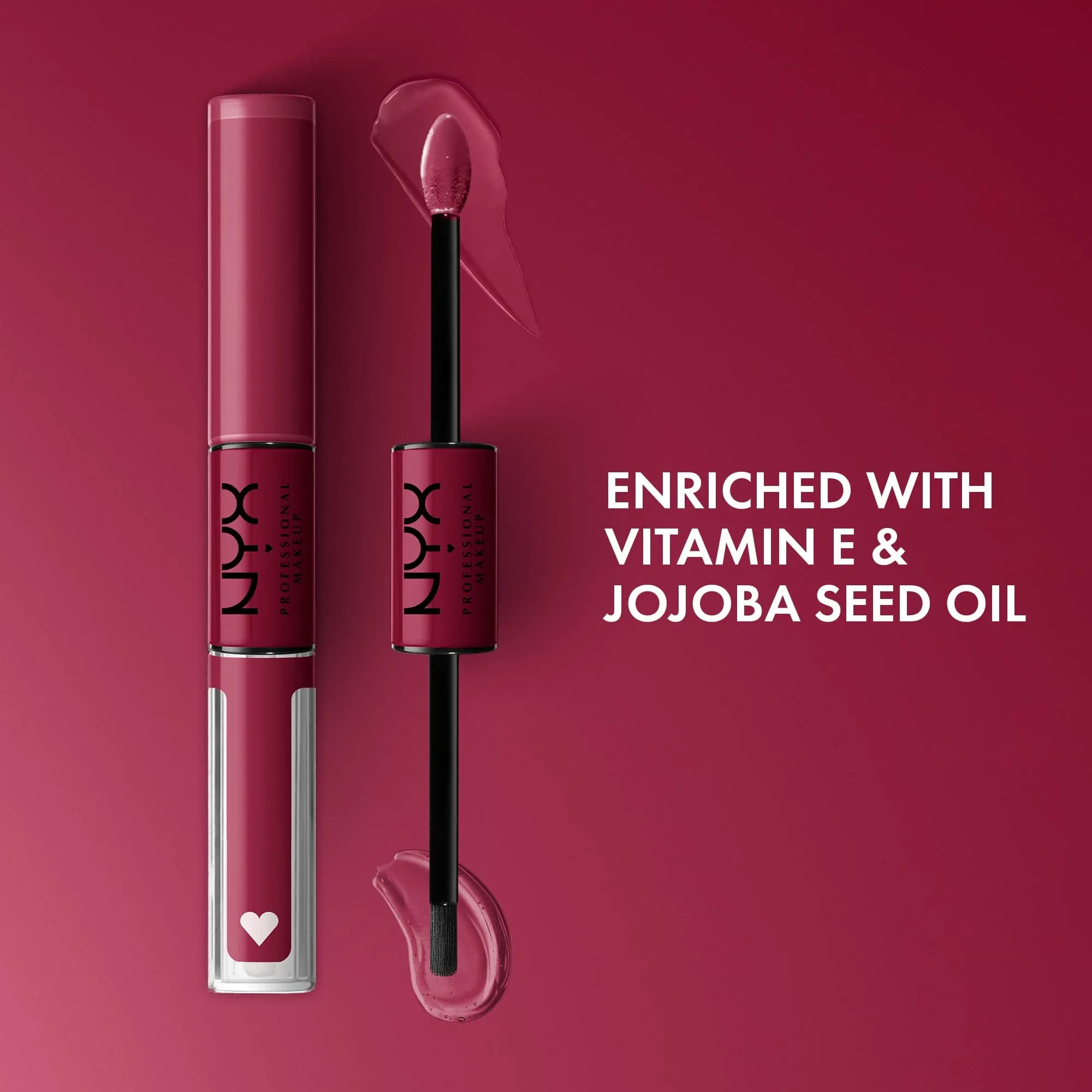 NYX PROFESSIONAL MAKEUP Shine Loud Liquid Lipstick with Gloss - Goal Getter (Deep Raspberry) | 16hr No Transfer Wear - view 2