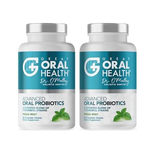 Great Oral Health Mint Oral Probiotics Supplement Tablets 60 Count (Pack of 2) | Dentist Formulated BLIS K12 M18 for Bad Breath & Gum Health thumbnail 1