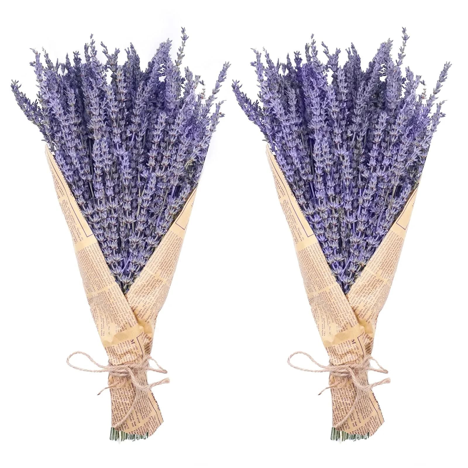 Uieke Natural Dried Lavender Bundles | 280-300 Stems, 180g/6.35oz, Aromatic & Long-Lasting — 2PCS
