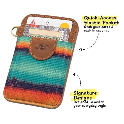 POCKT Slim Card Holder Wallet For Men and Women - Minimalist Genuine Leather RFID Blocking Front Pocket Wallet | Grunge thumbnail 2