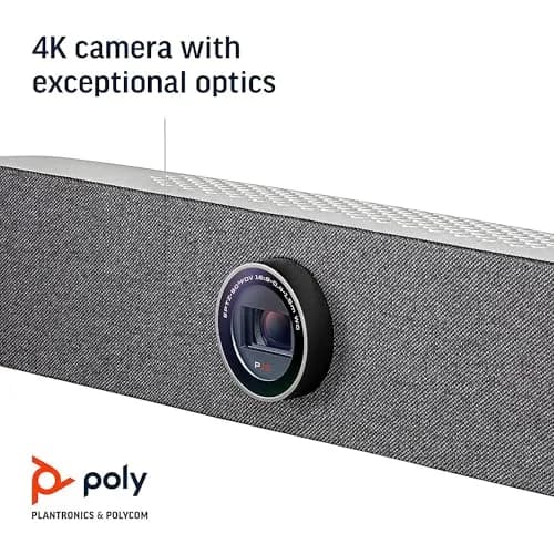 Poly Studio P15 Personal Video Bar 4K HD Webcam | Automatic Framing & Noise Reduction thumbnail 4